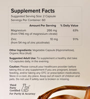 Fully-Reacted Magnesium & Chelated Zinc Complex